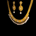 22K Timeless Strand of Luminous Round Pearl Beads with Yellow Gold Clasp