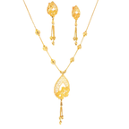 22K Minimalist Graduated Yellow Gold Beaded Strand Necklace