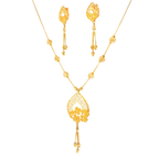 22K Minimalist Graduated Yellow Gold Beaded Strand Necklace