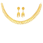 22K Engraved Yellow Gold Medallion Choker Necklace