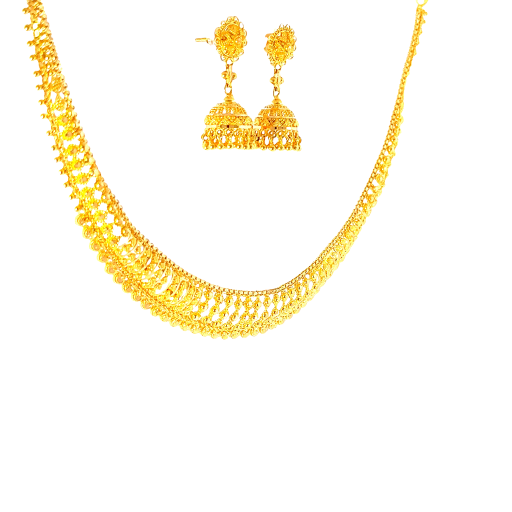 22K Yellow Gold High-Polish Cable Link Chain Necklace