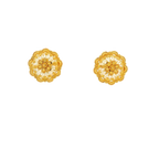 22K Yellow Gold Traditional Stud Earrings | Premium Heavy Polished Tops