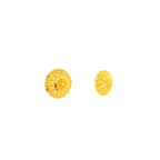 22K Yellow Gold Traditional Stud Earrings | Classic Heavy Polished Tops