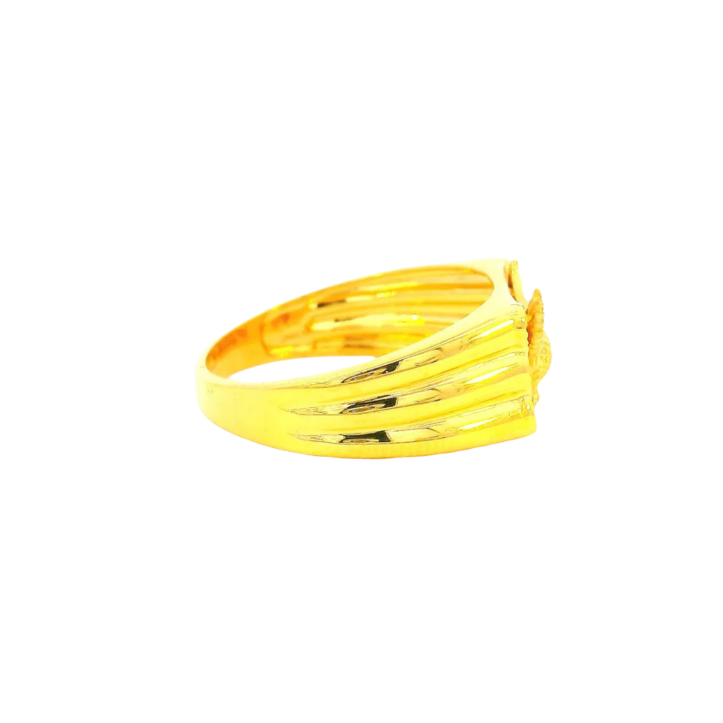 22K Yellow Gold Men’s Fancy Ring (6.9 Grams) – Sleek & Stylish Design