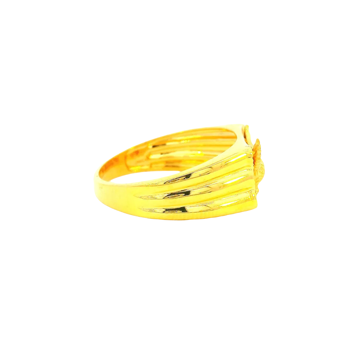 22K Yellow Gold Men’s Fancy Ring (6.9 Grams) – Sleek & Stylish Design