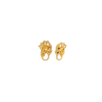 22K Yellow Gold CZ Stud Earrings | Classic Stone Tops