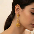 22K Yellow Gold Hanging Earrings with Screw Back