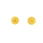 22K Yellow Gold Traditional Stud Earrings | Classic Heavy Polished Tops
