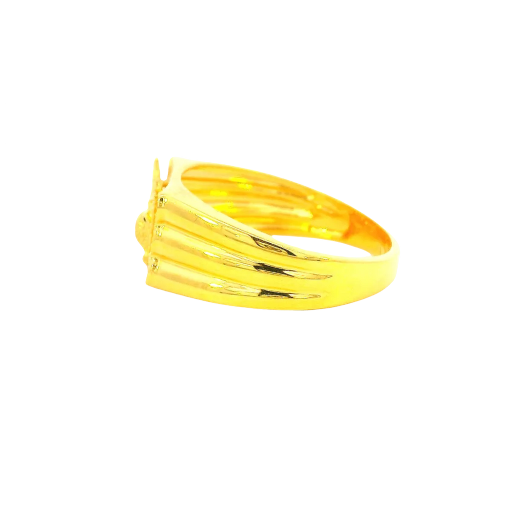 22K Yellow Gold Men’s Fancy Ring (6.9 Grams) – Sleek & Stylish Design