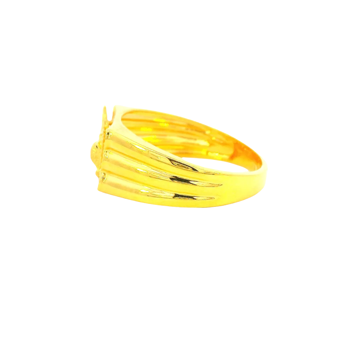 22K Yellow Gold Men’s Fancy Ring (6.9 Grams) – Sleek & Stylish Design