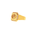 22K Yellow Gold Men’s Stone Ring with Cubic Zirconia – 7g, Size 10