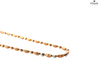 22K Rose + White Gold Necklace with Barrel Link Detailing