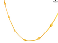 22K Yellow Gold Beaded Necklace with 20-Inch Length