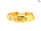 22K Yellow Gold Bracelet with Khanda Design and S-Lock