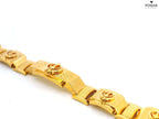 22K Yellow Gold Bracelet with Khanda Design and S-Lock