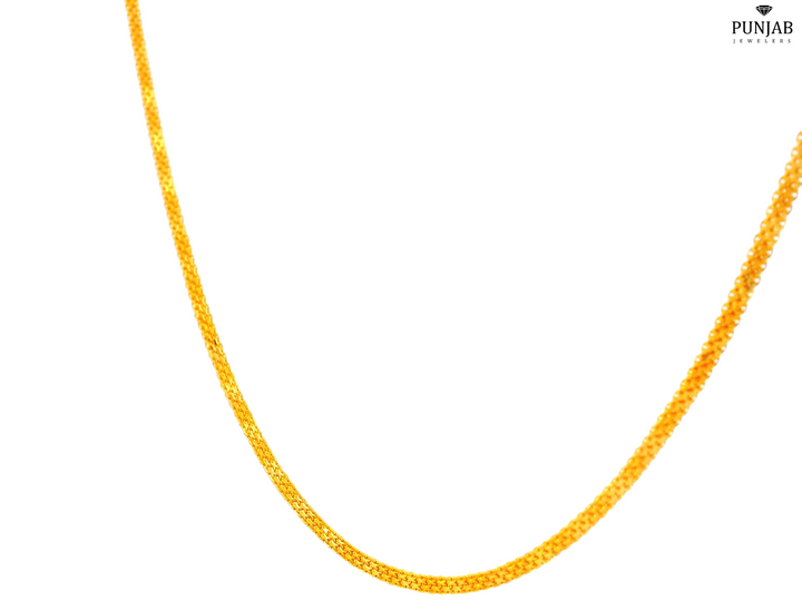 22K Yellow Gold Chain Necklace with 1.65mm Width