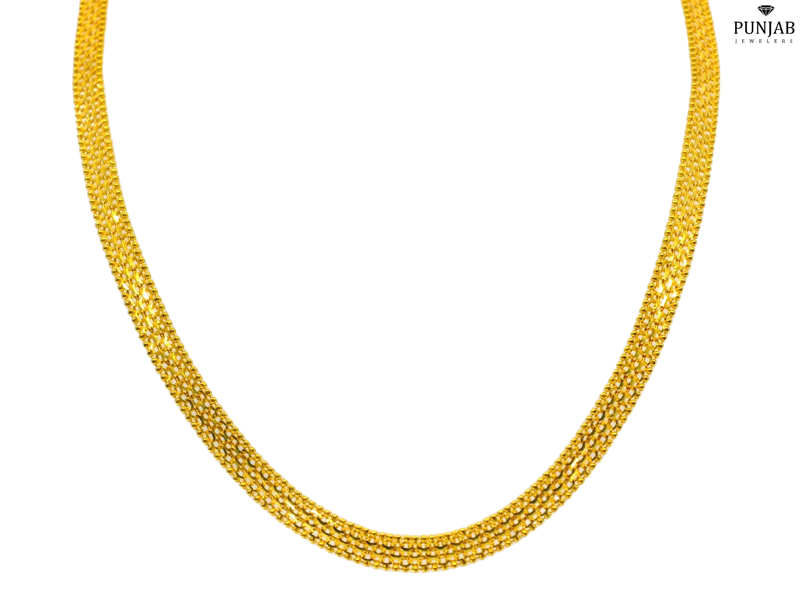22K Yellow Gold Chain Necklace with 4.25mm Width