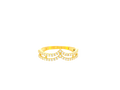 22K Yellow Gold Cubic Zirconia Double Band Ring – Size 7.7