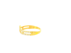 22K Yellow Gold Cubic Zirconia Double Band Ring – Size 7.7