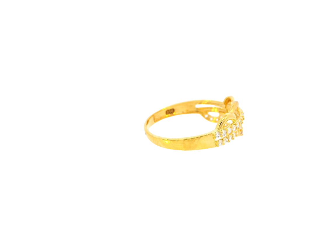 22K Yellow Gold Cubic Zirconia Ring – Size 6.5