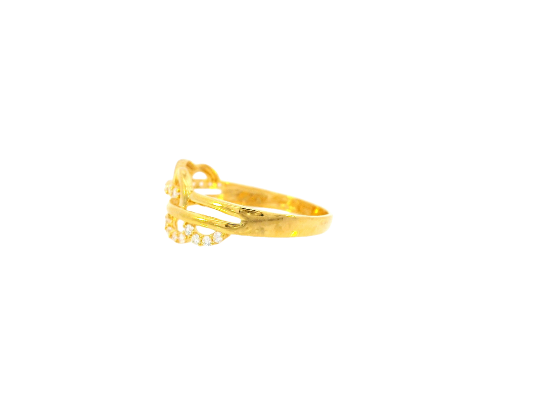 22K Yellow Gold Cubic Zirconia Ring – Size 6.5