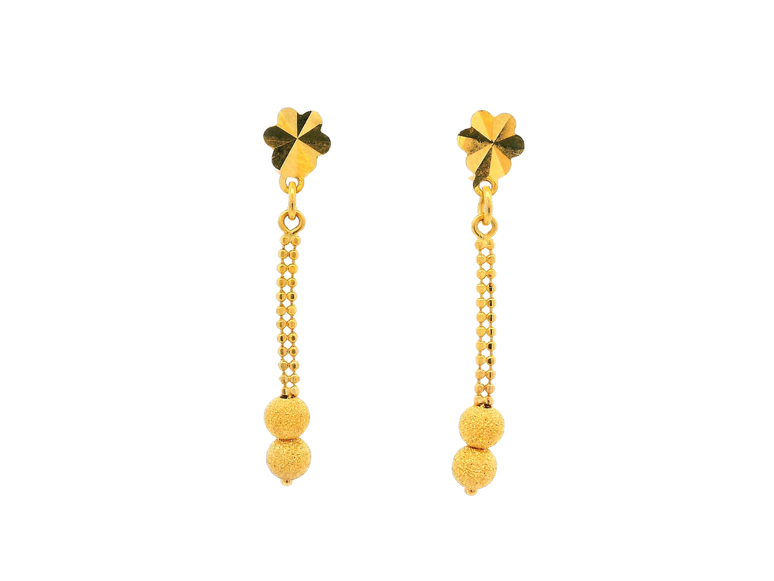 22K Yellow Gold Delicate Necklace & Earring Set – 9.7g