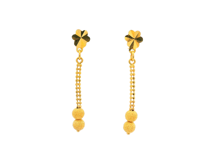 22K Yellow Gold Delicate Necklace & Earring Set – 9.7g