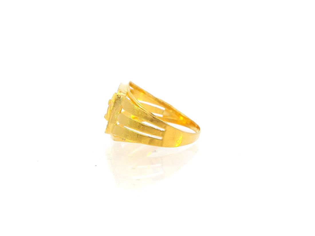 22K Yellow Gold Elegant Symbol Ring
