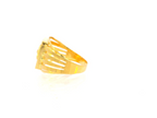 22K Yellow Gold Engraved Statement Ring