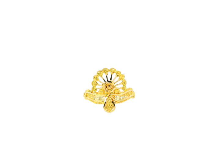 22K Yellow Gold Floral Motif Ring
