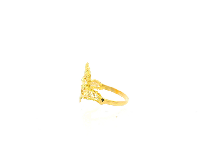 22K Yellow Gold Floral Motif Ring