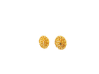 22K Yellow Gold Floral Stud Earrings – 3g