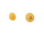 22K Yellow Gold Floral Stud Earrings – 5g