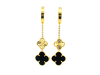 22K Yellow Gold Hanging Earrings with Colored Stone – 13.1g