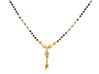 22K Yellow Gold Mangalsutra with Black Beads and Pendant