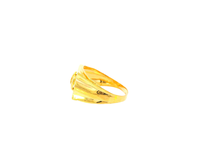 22K Yellow Gold Men's Statement Ring – Size 9