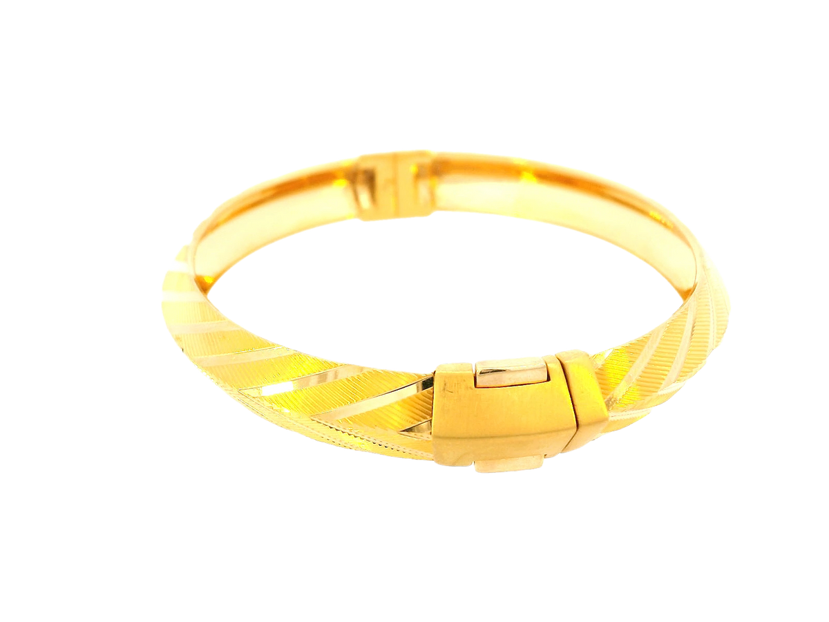 22K Yellow Gold Open Bracelet – 38.8g