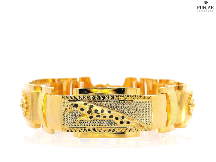 22K Yellow Gold Panther Motif Bracelet with S-Lock