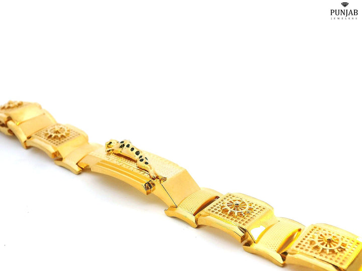 22K Yellow Gold Panther Motif Bracelet with S-Lock