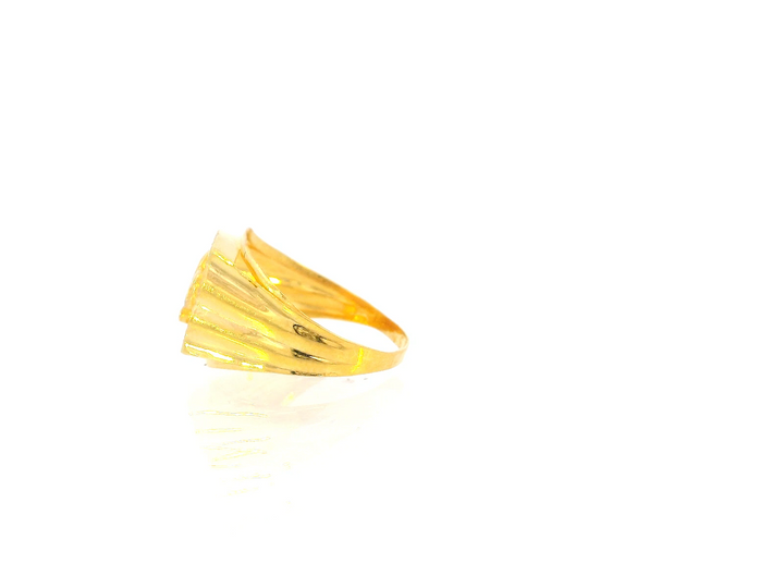 22K Yellow Gold Religious Motif Statement Ring