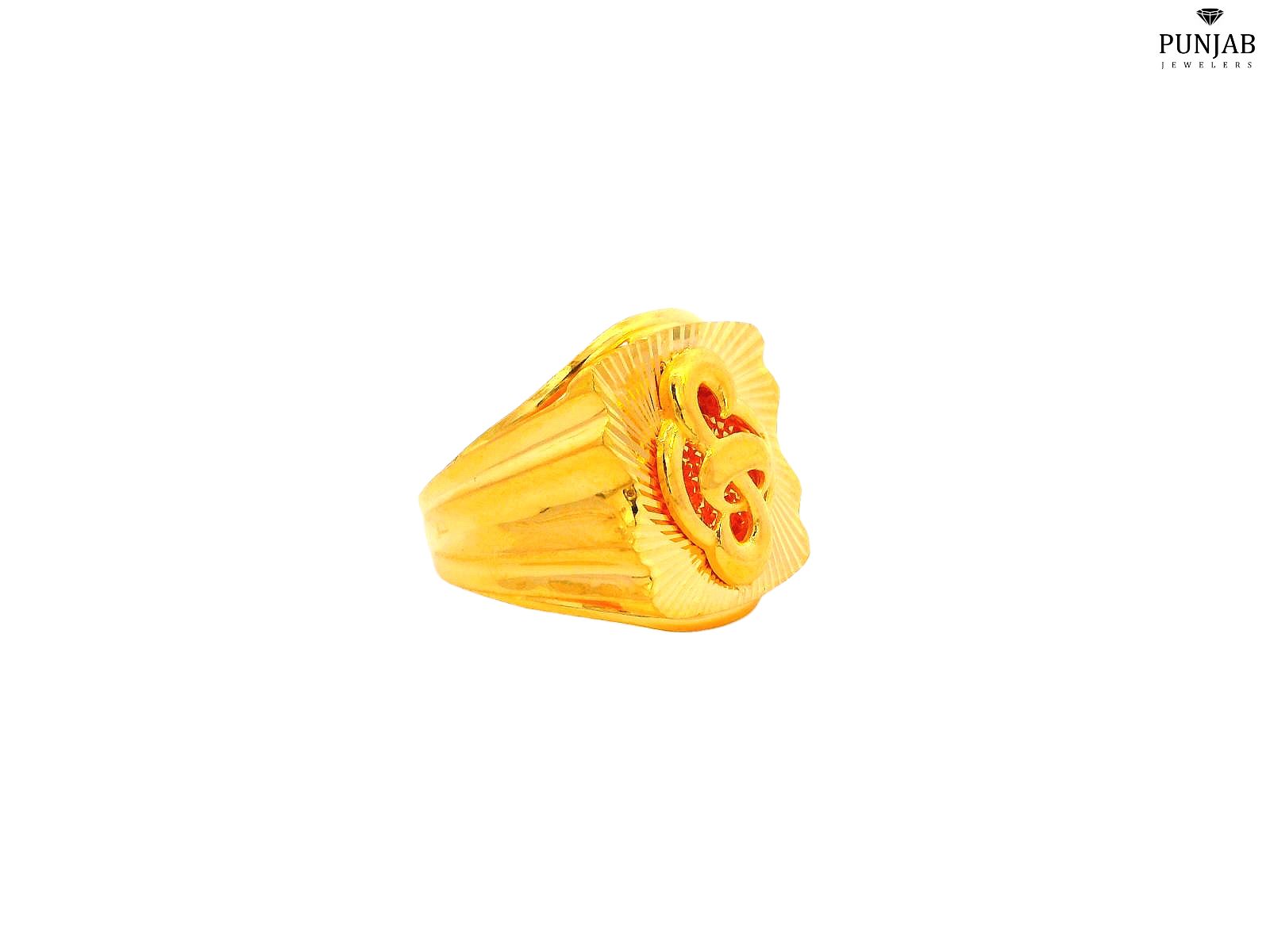 22K Yellow Gold Ring with Intricate Infinity Motif