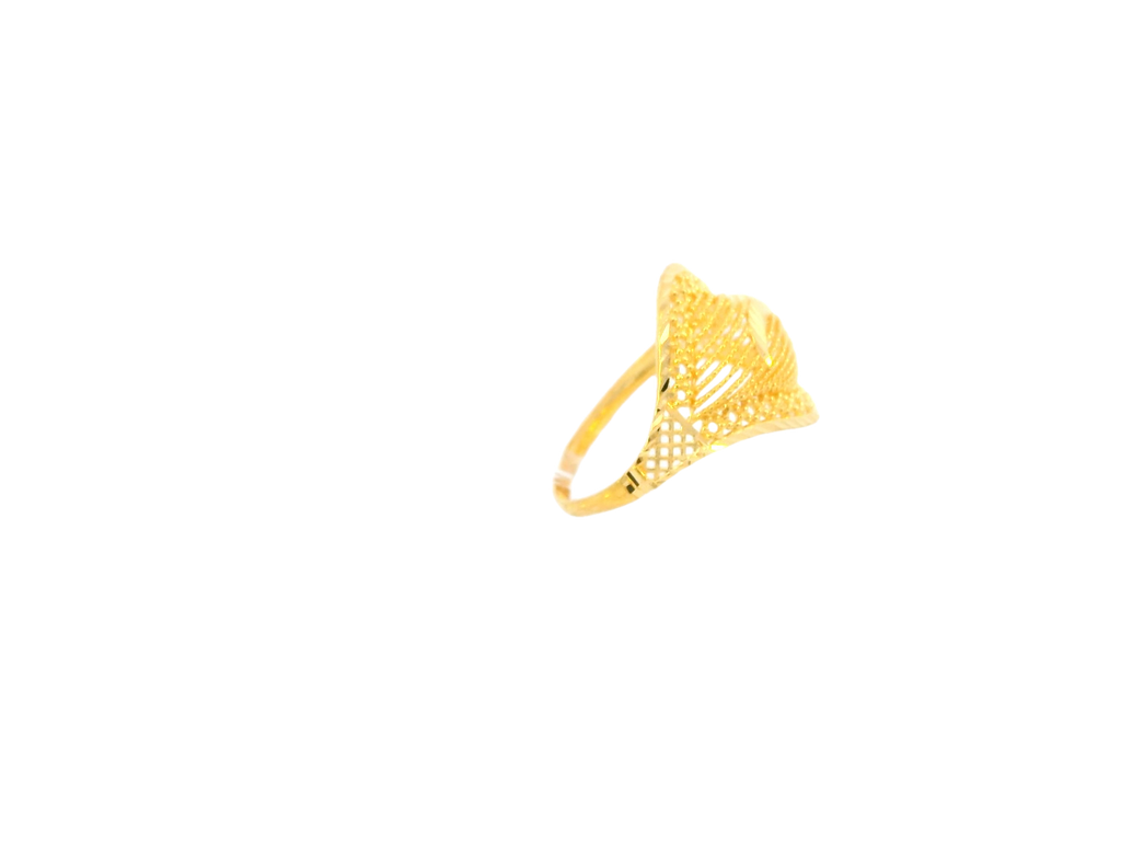 22K Yellow Gold Ring with Modern Geometric Design