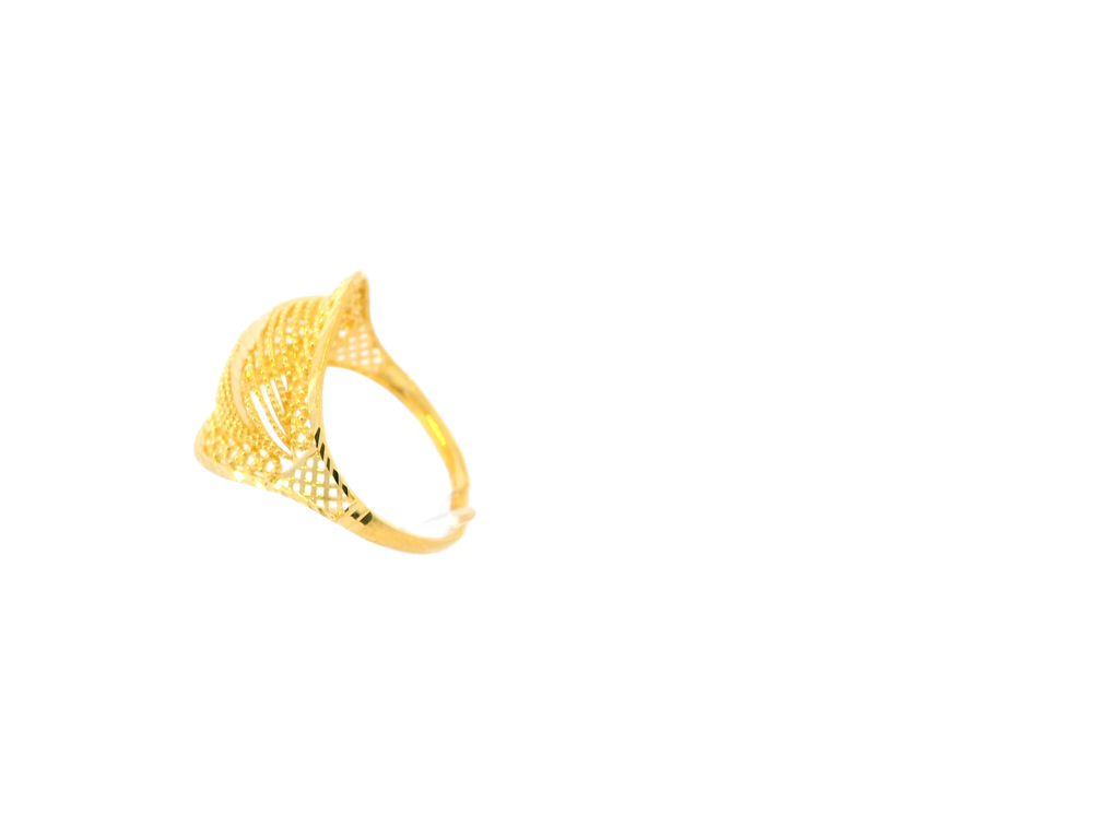 22K Yellow Gold Ring with Modern Geometric Design