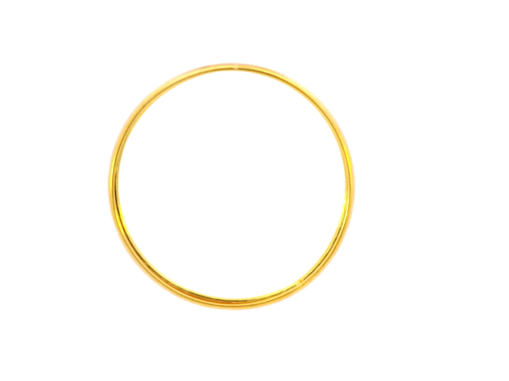 22K Yellow Gold Sleek Bangle – 4.90mm Width