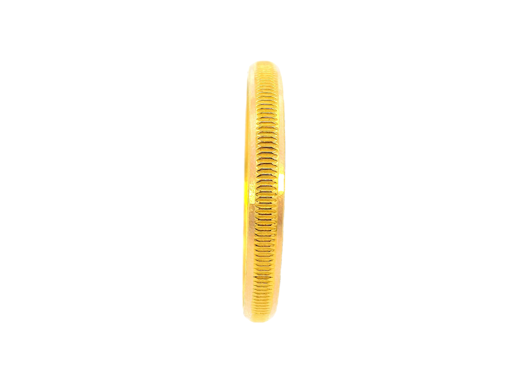 22K Yellow Gold Sleek Bangle – 4.90mm Width