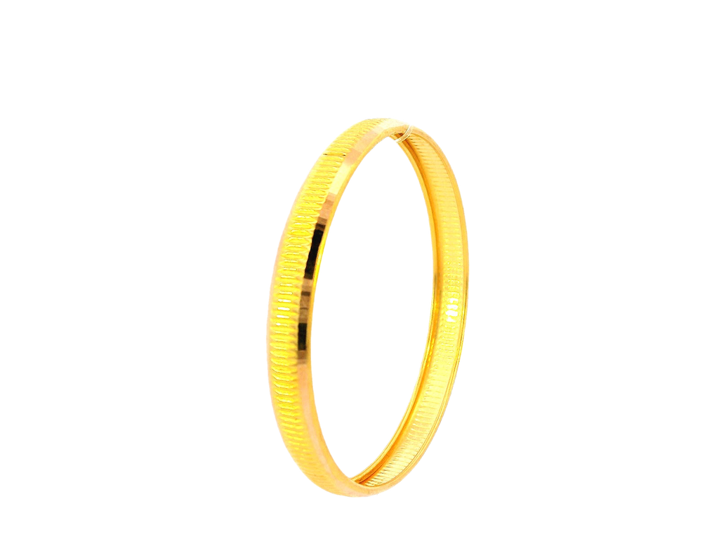 22K Yellow Gold Sleek Bangle – 4.90mm Width