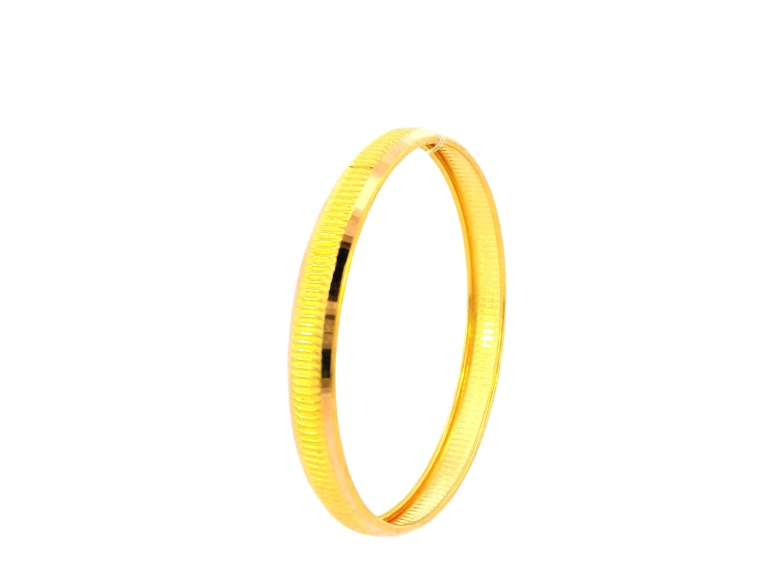 22K Yellow Gold Sleek Bangle – 4.90mm Width