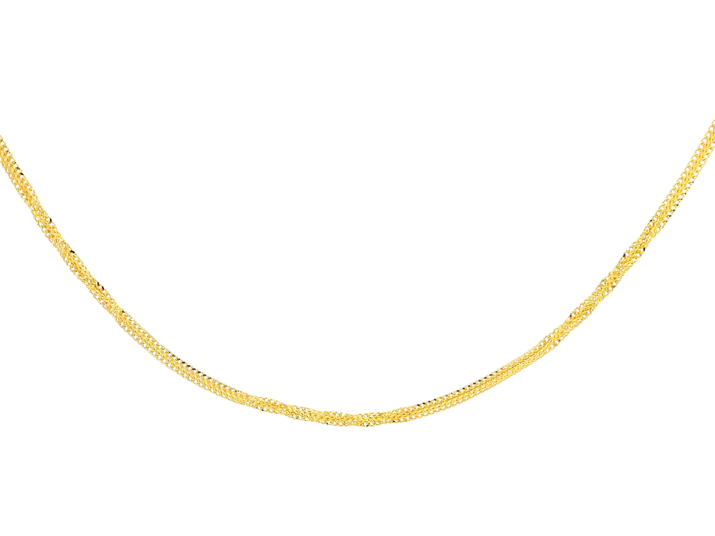 22K Yellow Gold Sleek Chain – 17 Inches