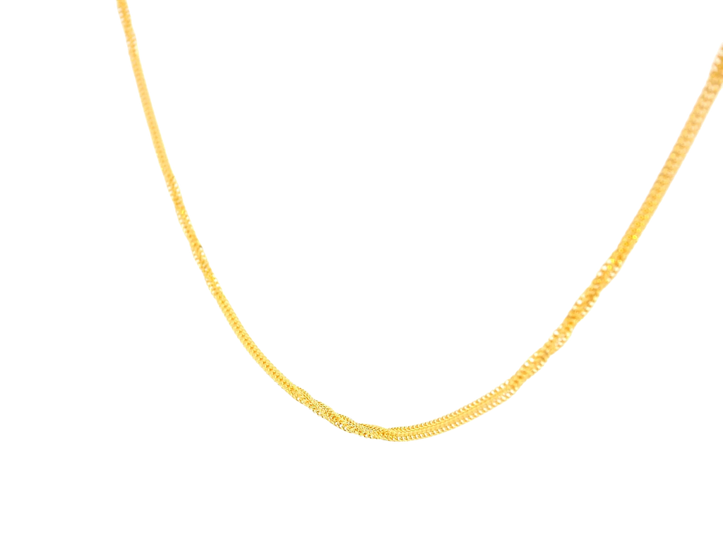 22K Yellow Gold Sleek Chain – 17 Inches