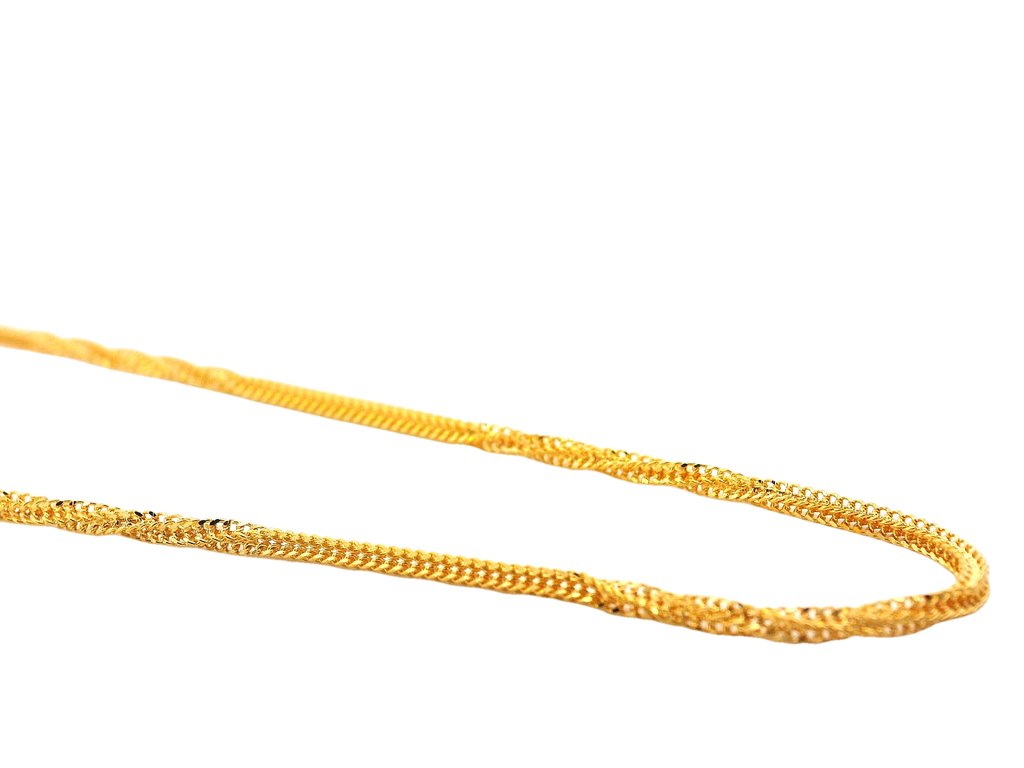 22K Yellow Gold Sleek Chain – 17 Inches